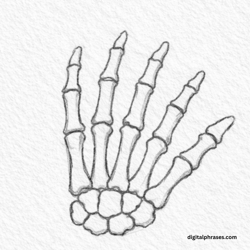 How To Draw a Skeleton Hand?