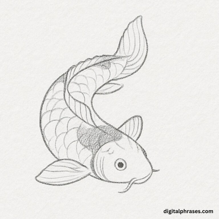 How To Draw a Koi Fish