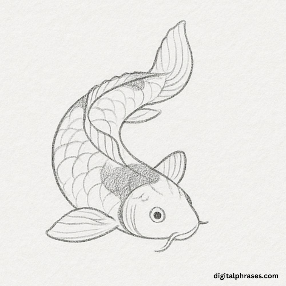 How To Draw a Koi Fish
