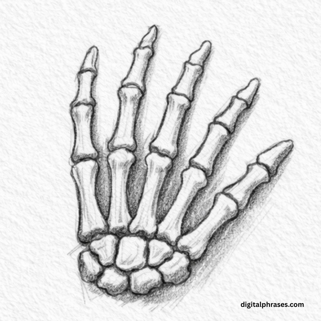 How To Draw a Skeleton Hand?