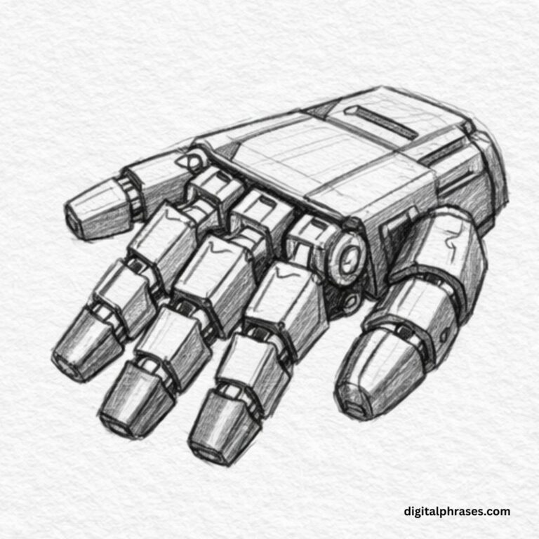 How To Draw a Robotic Hand?
