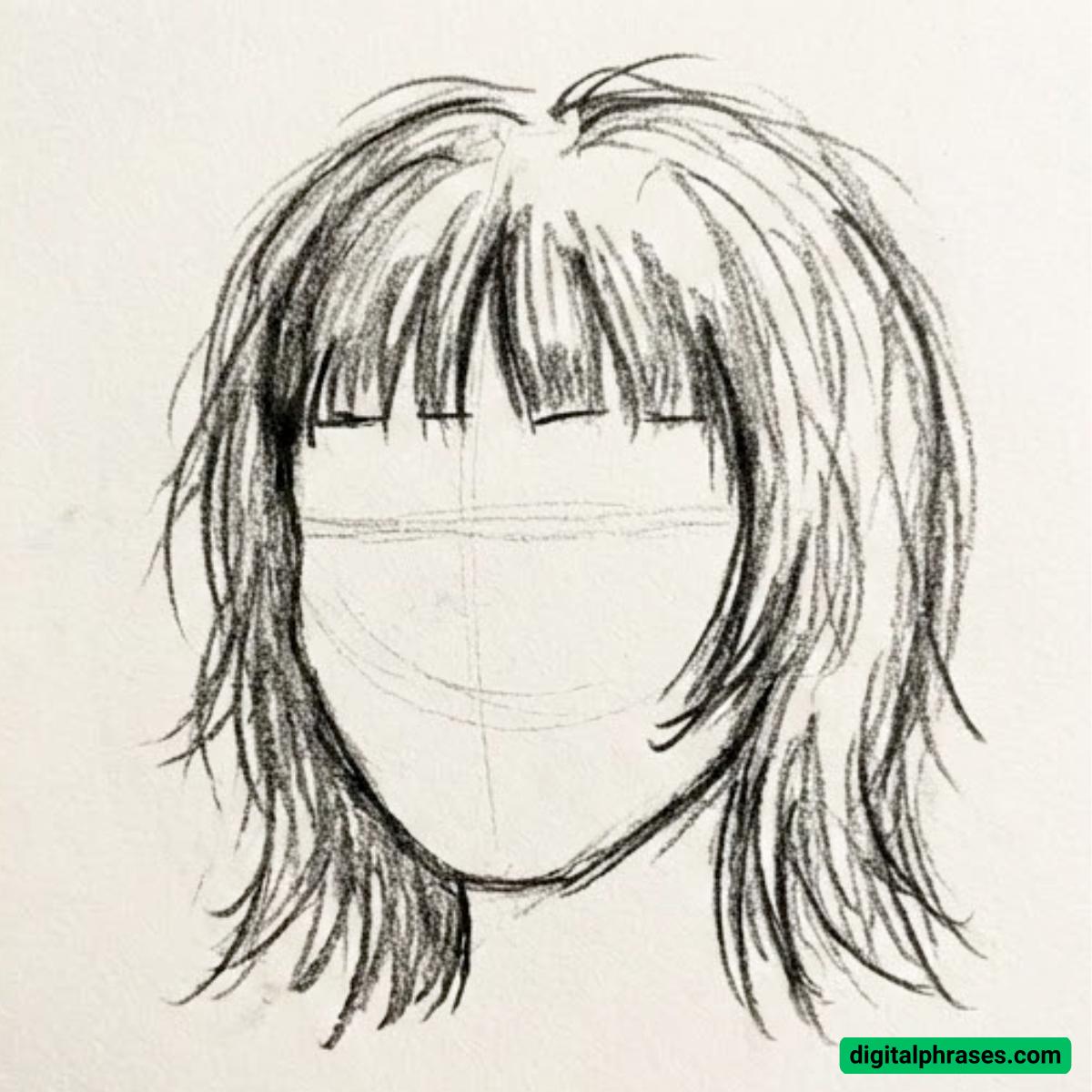 15 Bangs Drawing Ideas