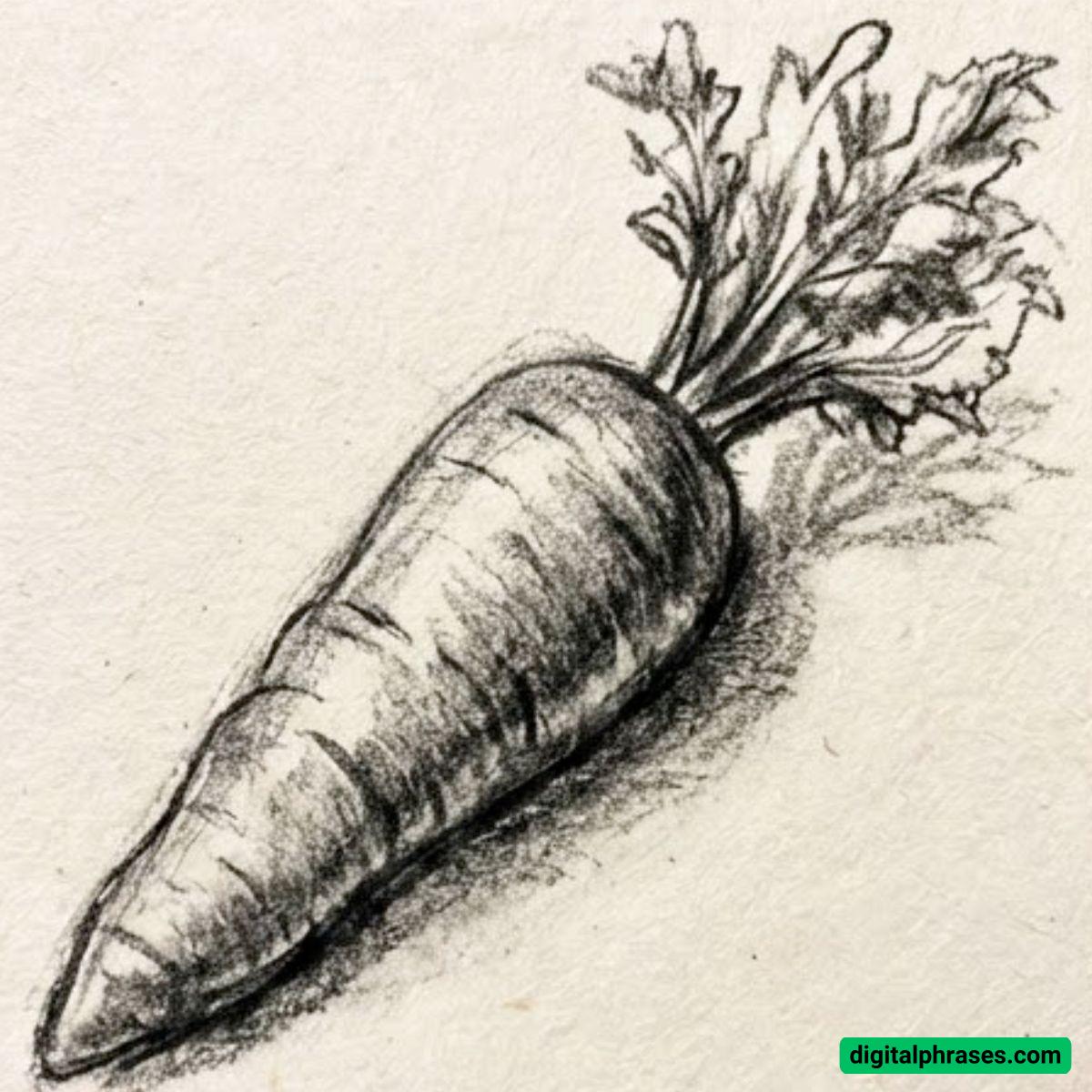 22 Carrot Drawing Ideas