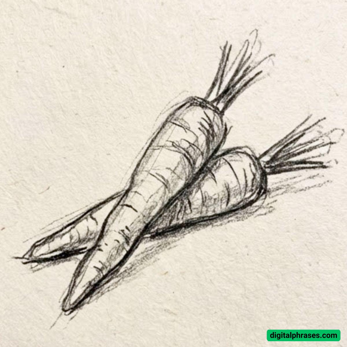 22 Carrot Drawing Ideas