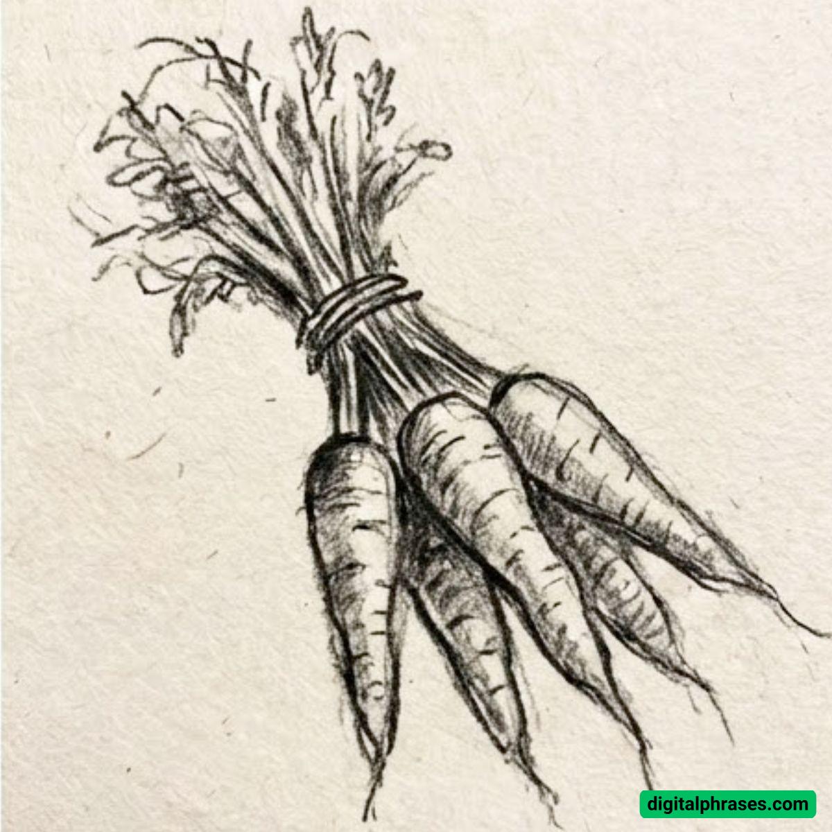 22 Carrot Drawing Ideas