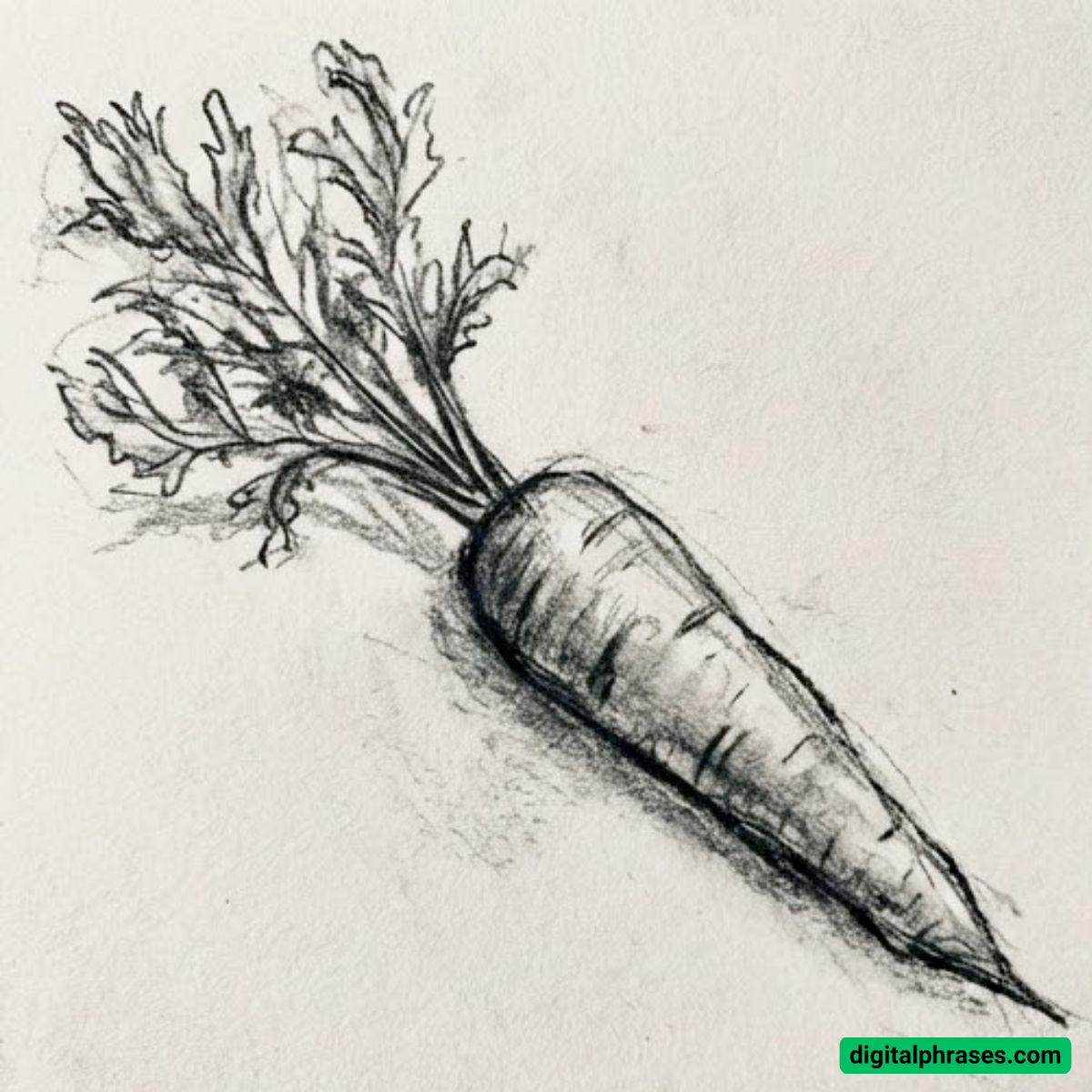 22 Carrot Drawing Ideas