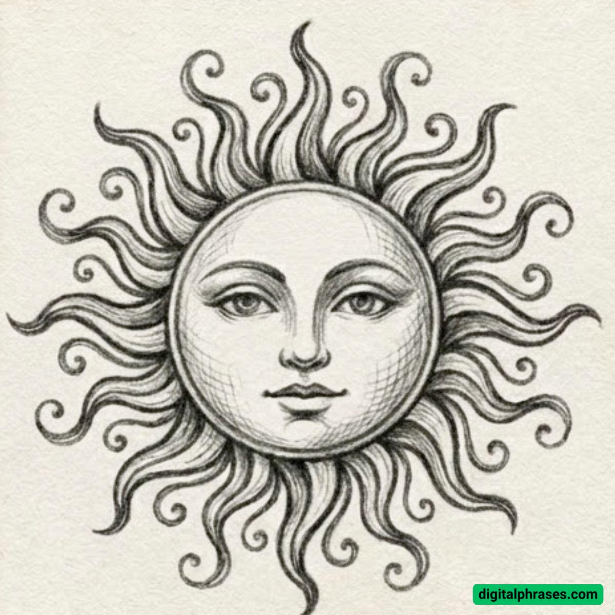 22 Sun Drawing Ideas