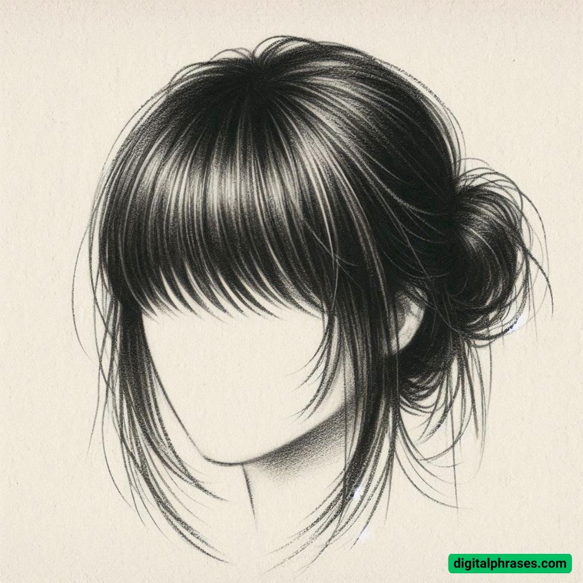 15 Bangs Drawing Ideas