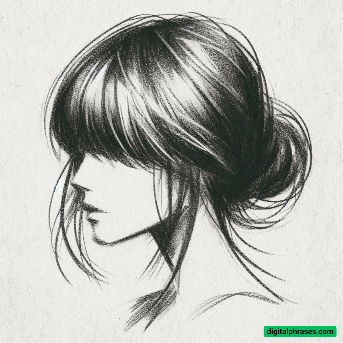 15 Bangs Drawing Ideas