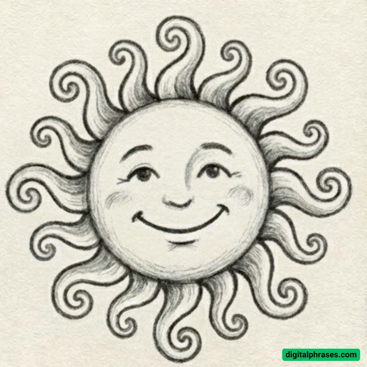 22 Sun Drawing Ideas