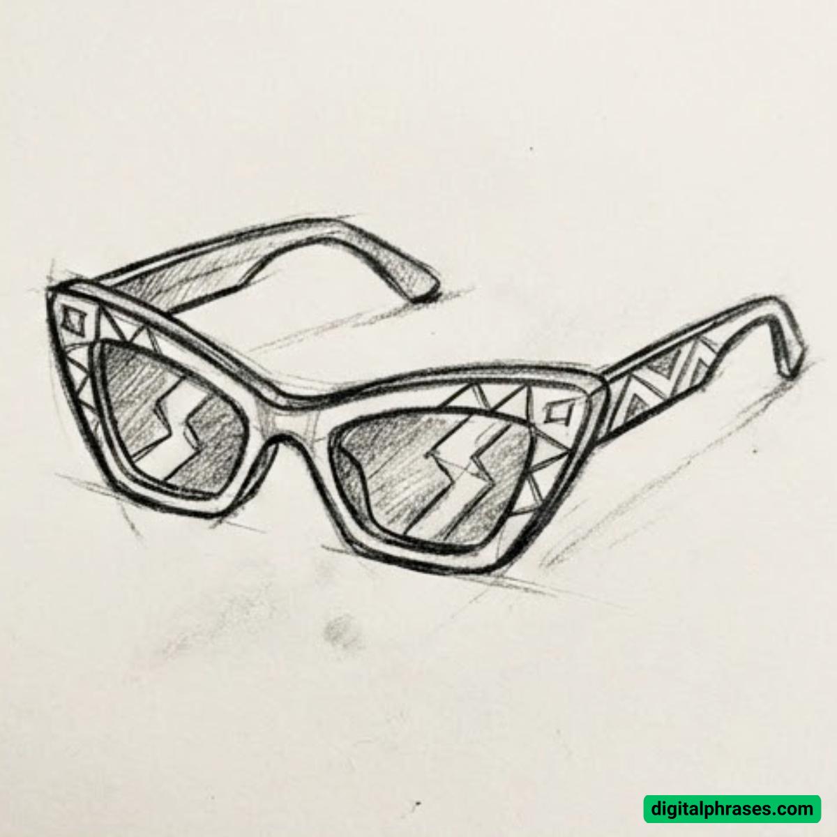 15 Drawing Ideas of Sunglasses 15 Drawing Ideas of Sunglasses