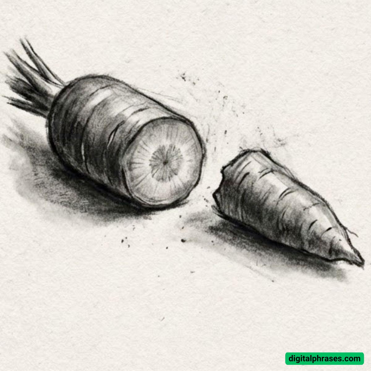 22 Carrot Drawing Ideas