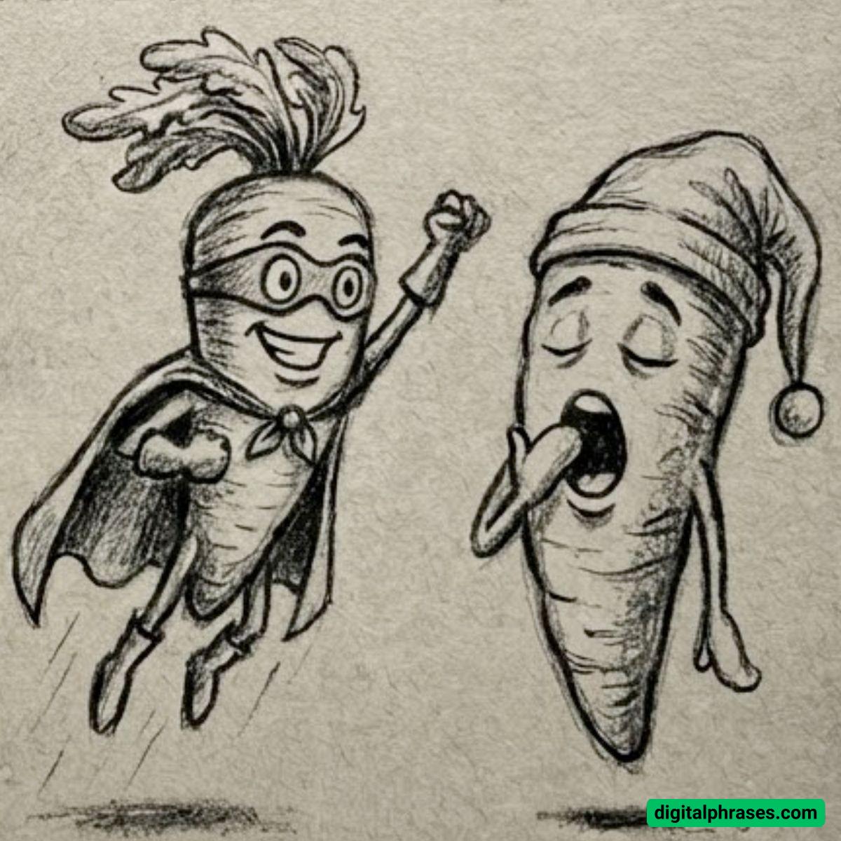 22 Carrot Drawing Ideas