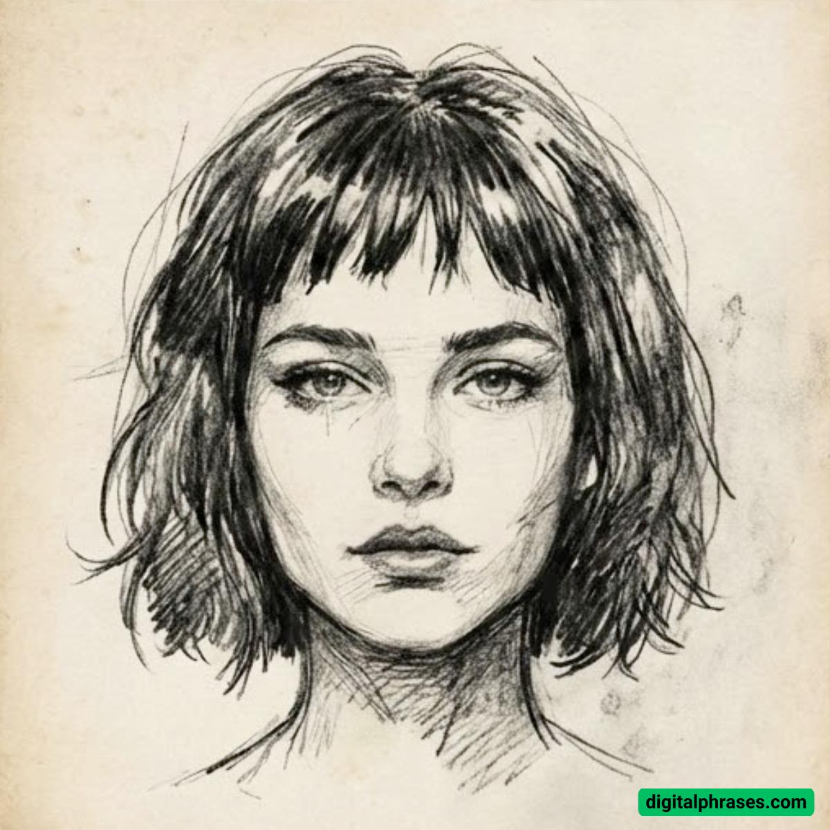 15 Bangs Drawing Ideas