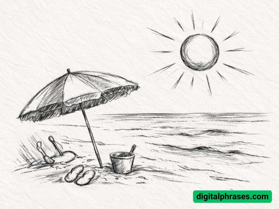 How To Draw a Summer Beach
