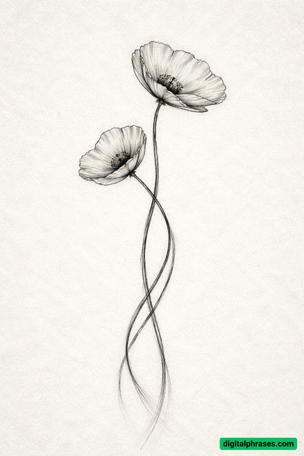 22 Poppy Flower Drawing Ideas