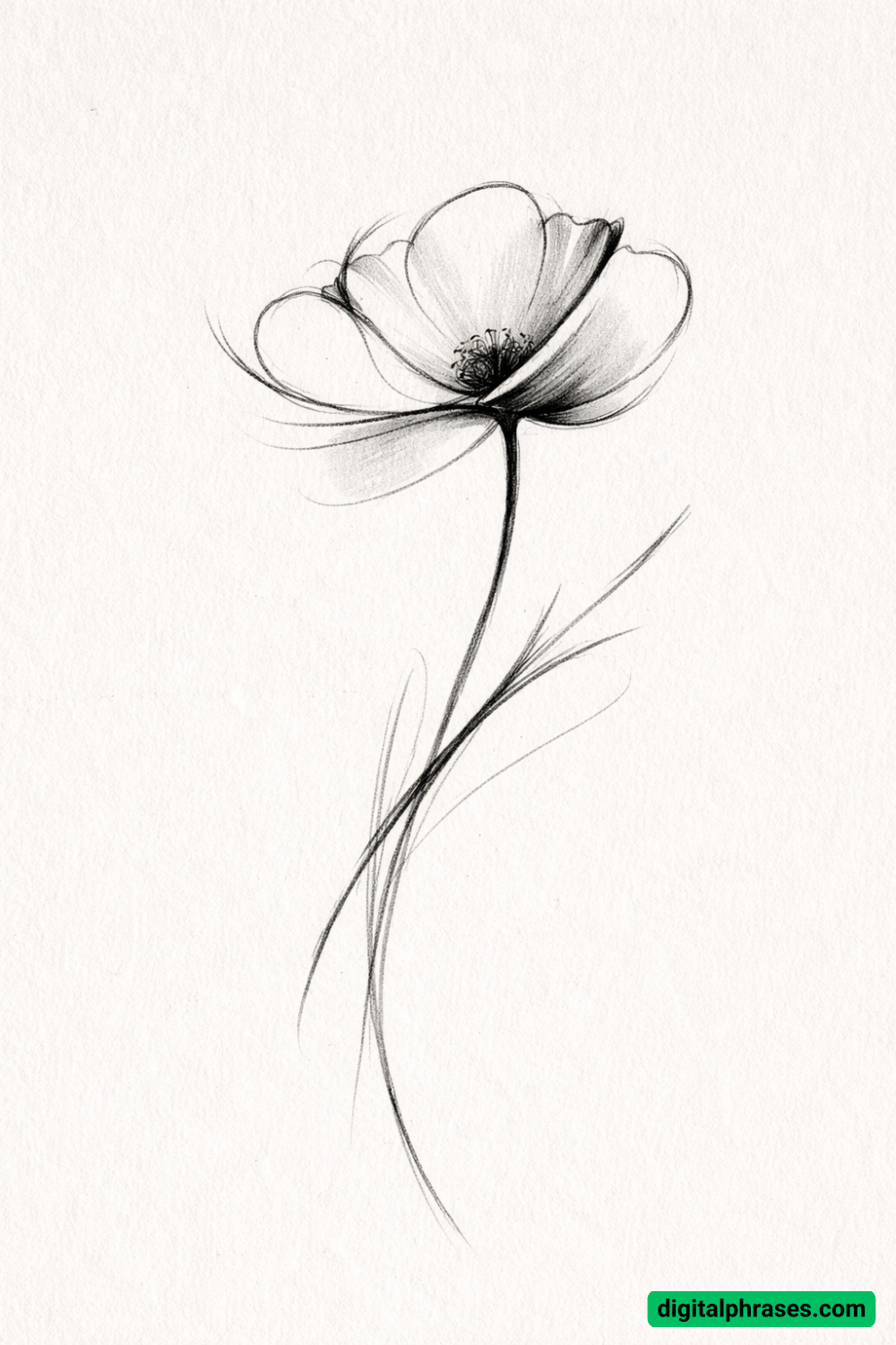 22 Poppy Flower Drawing Ideas