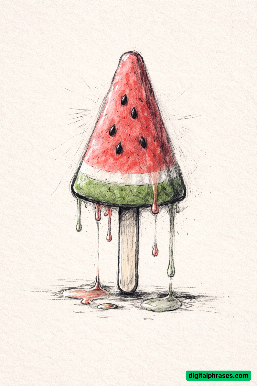 15 Watermelon Drawing Ideas