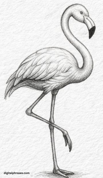 How To Draw a Flamingo