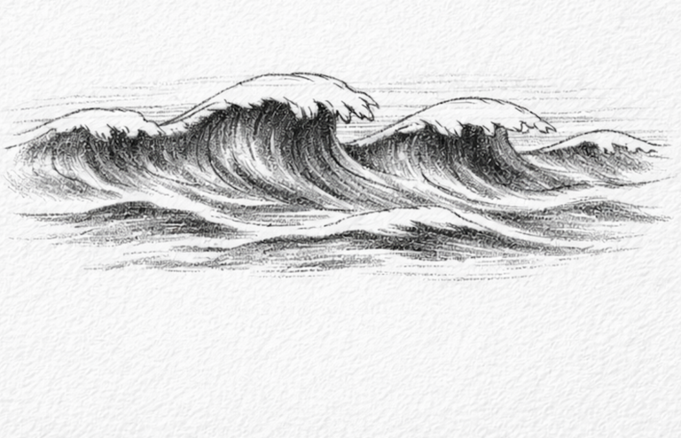 How To Draw Sea Waves