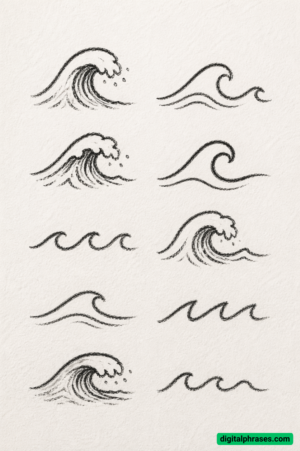 19 Sea Waves Drawing Ideas