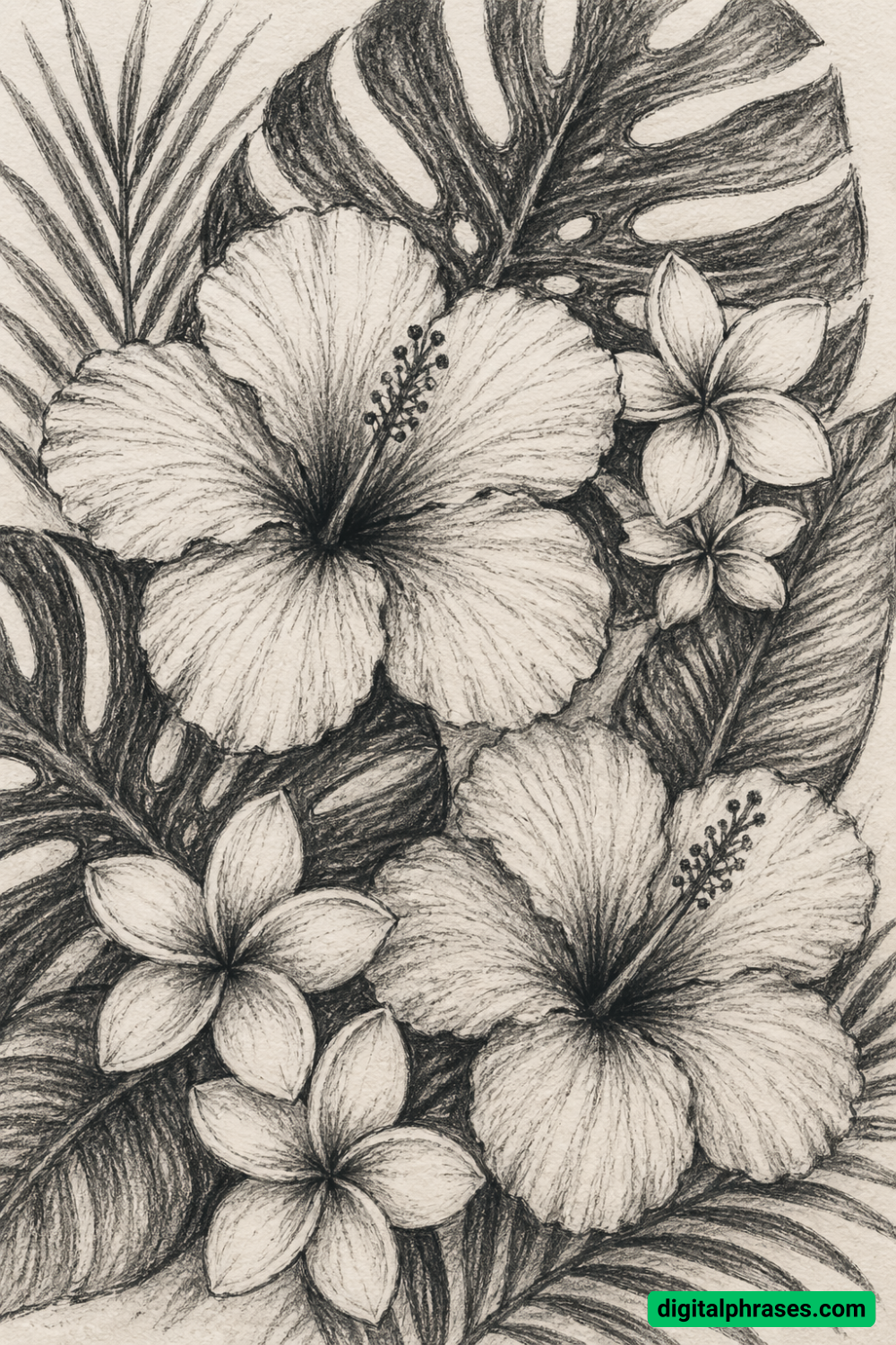 25 Hawaiian Flower Drawing Ideas