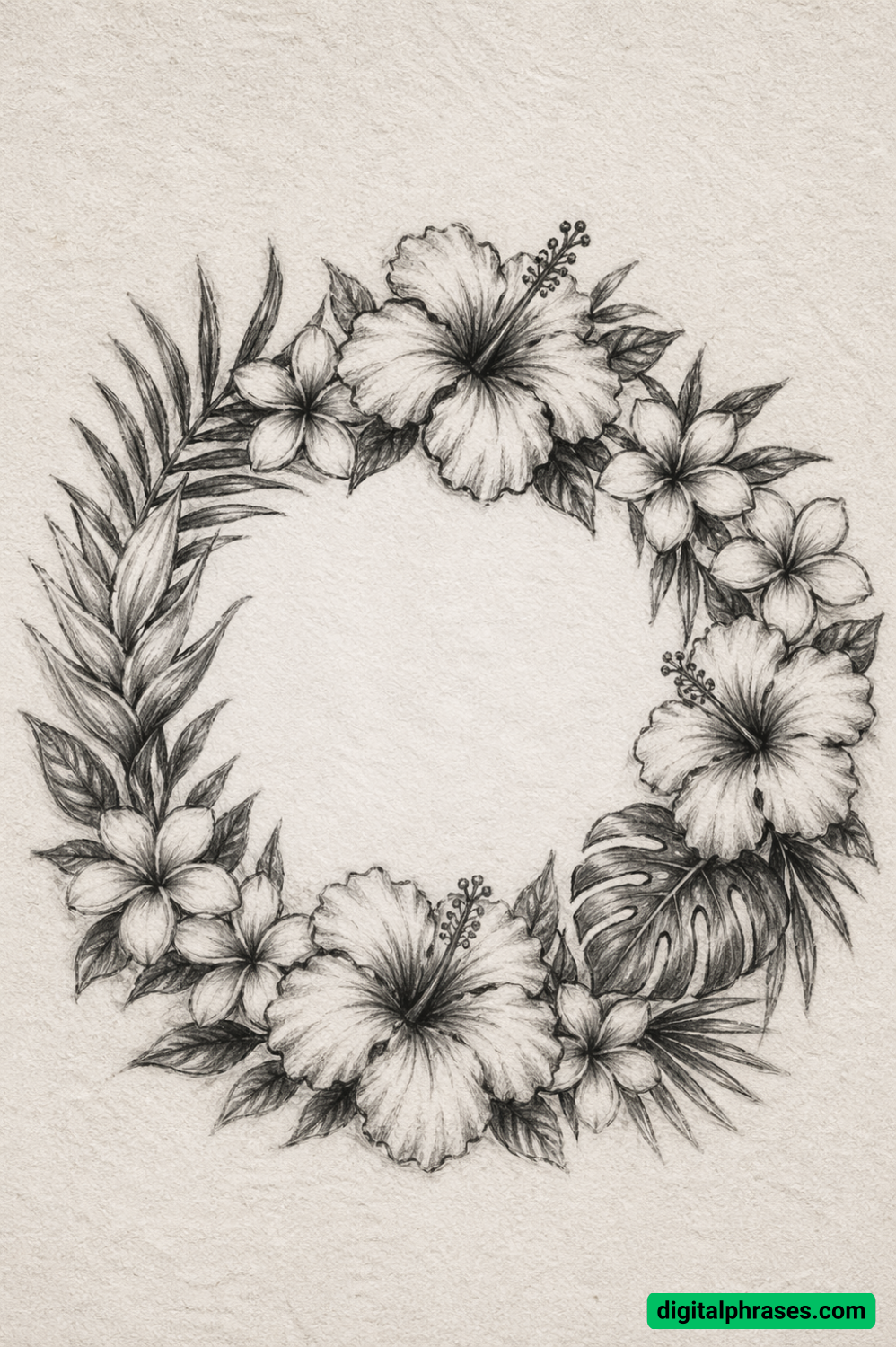 25 Hawaiian Flower Drawing Ideas