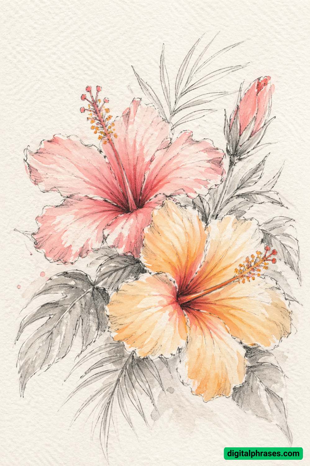 25 Hawaiian Flower Drawing Ideas
