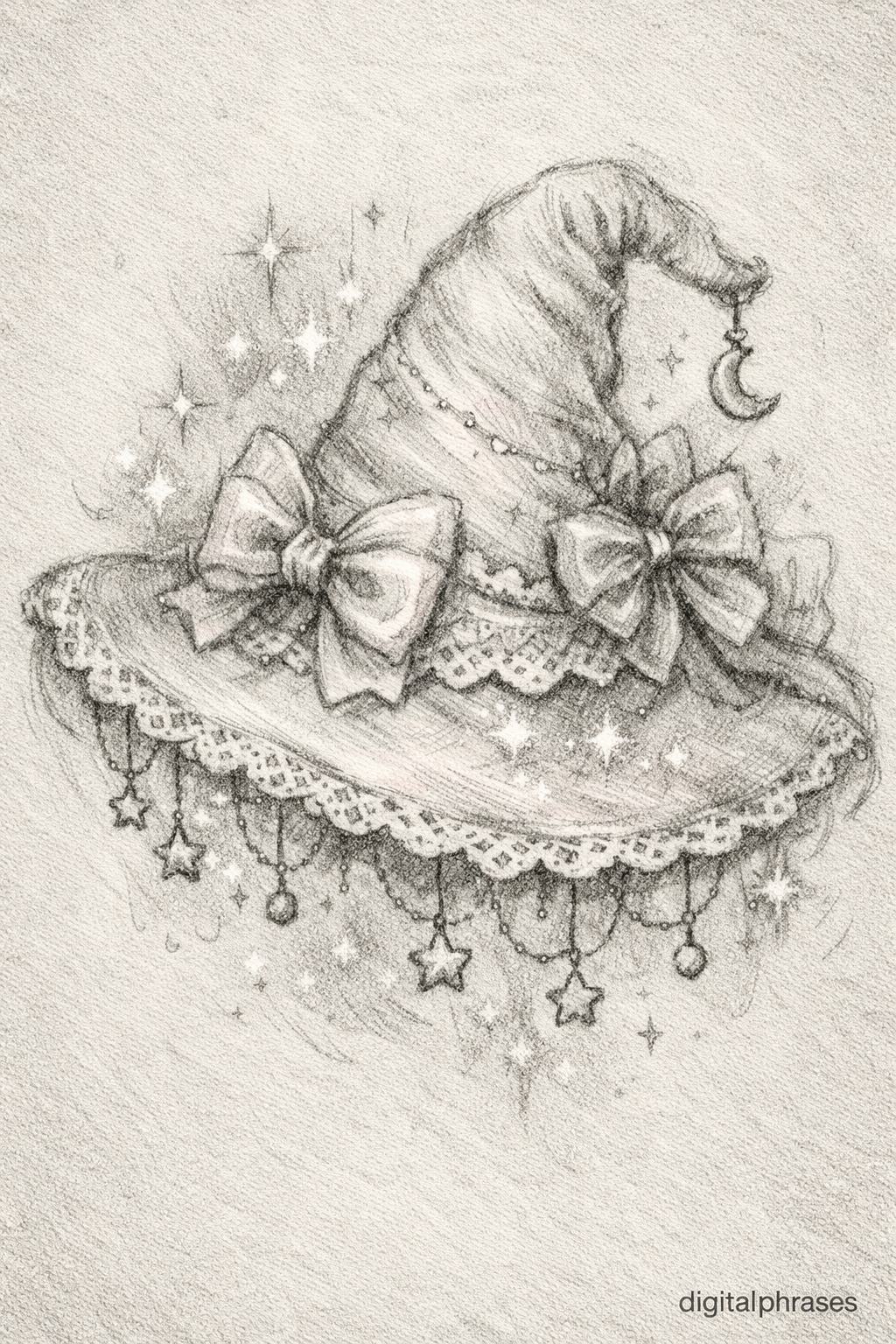 Witch and Witch Hat Drawing Ideas