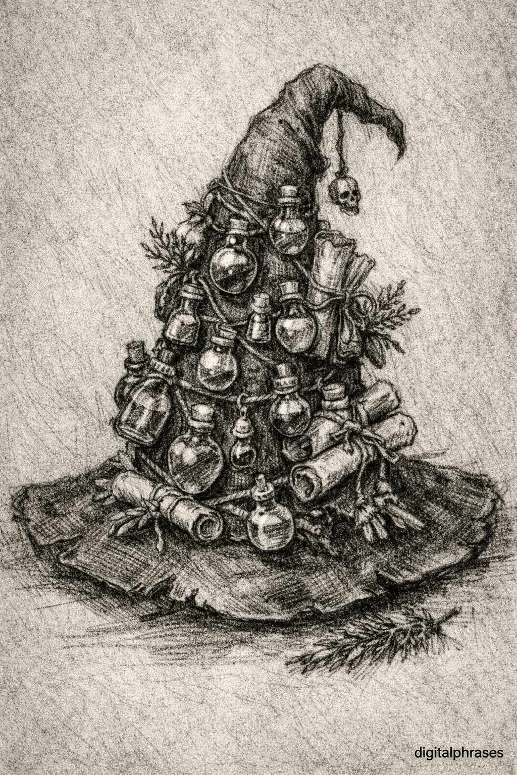 Witch and Witch Hat Drawing Ideas