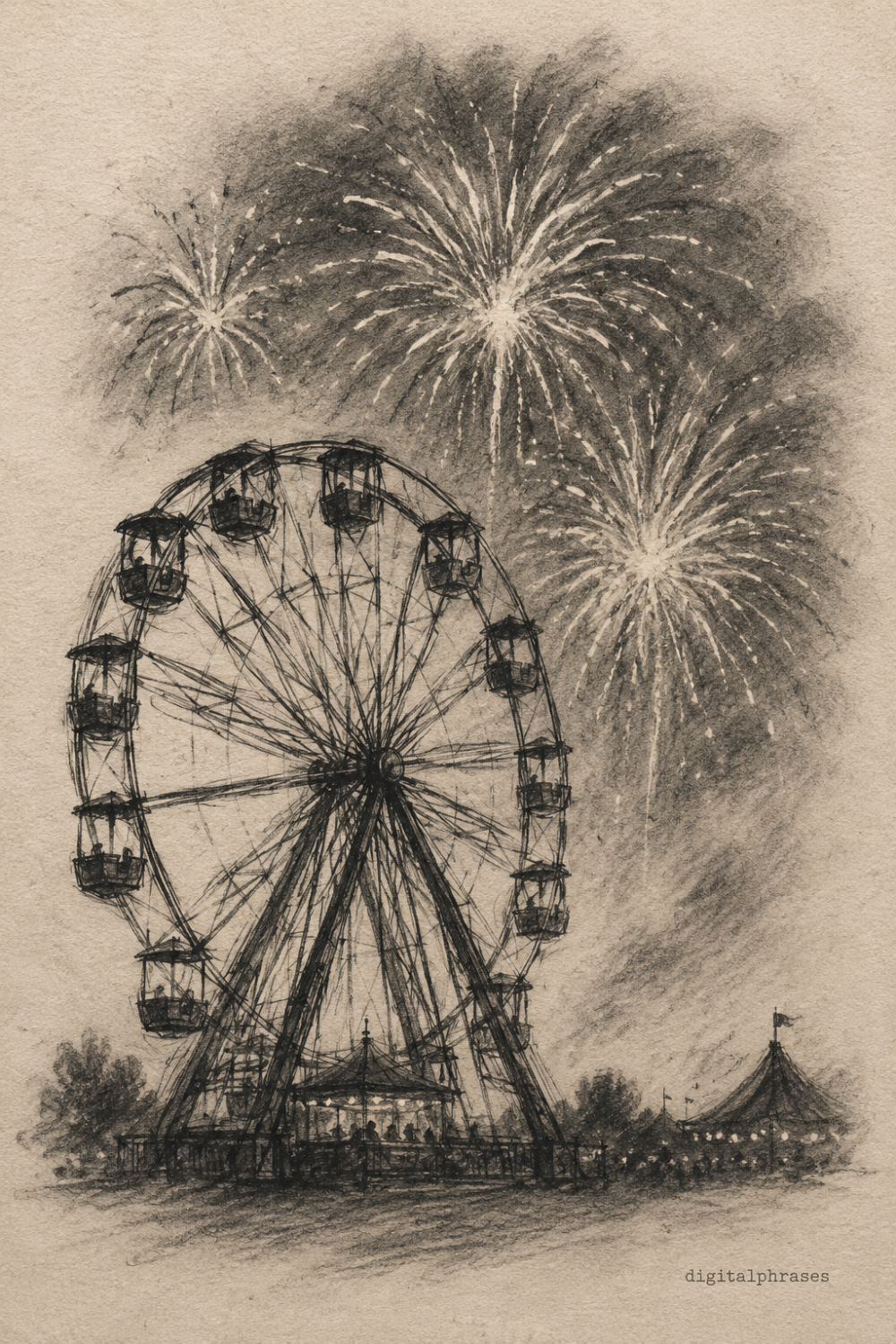 23 Fireworks Drawing Ideas