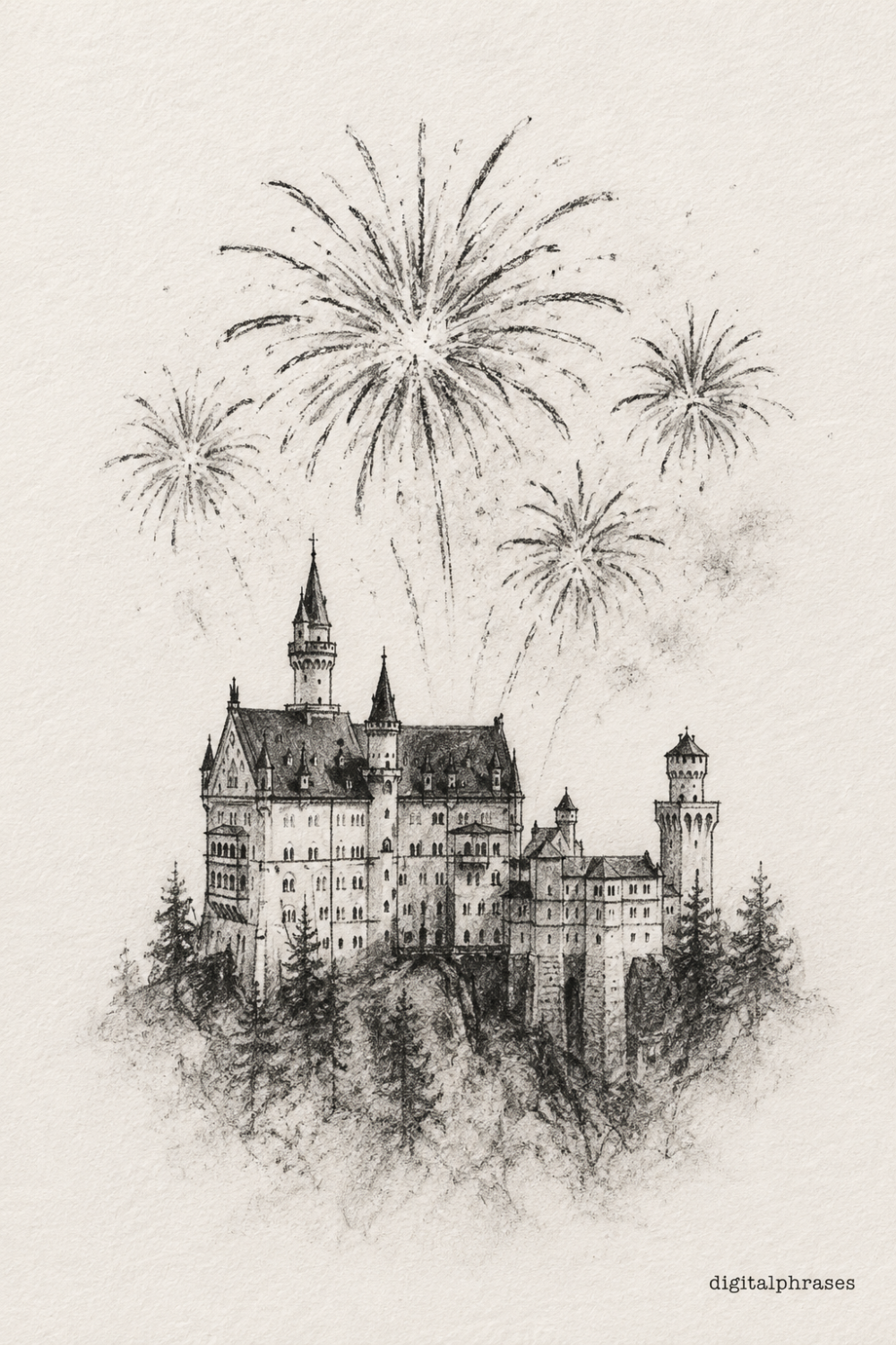 23 Fireworks Drawing Ideas