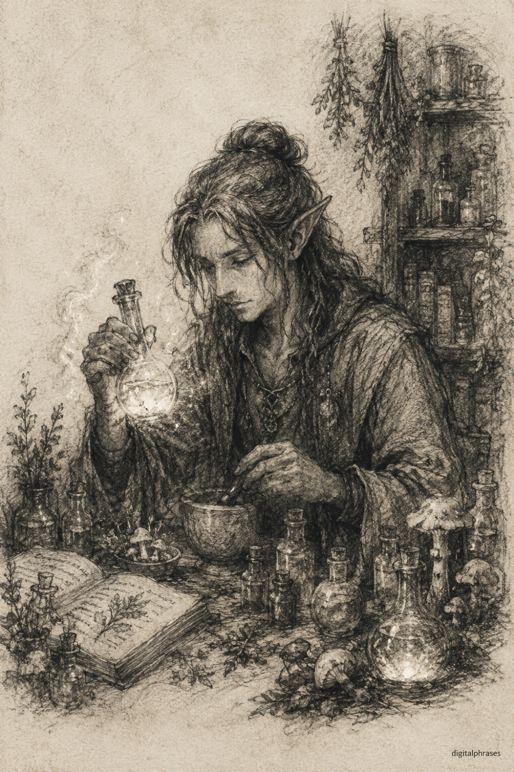 26 Elf Drawing Ideas