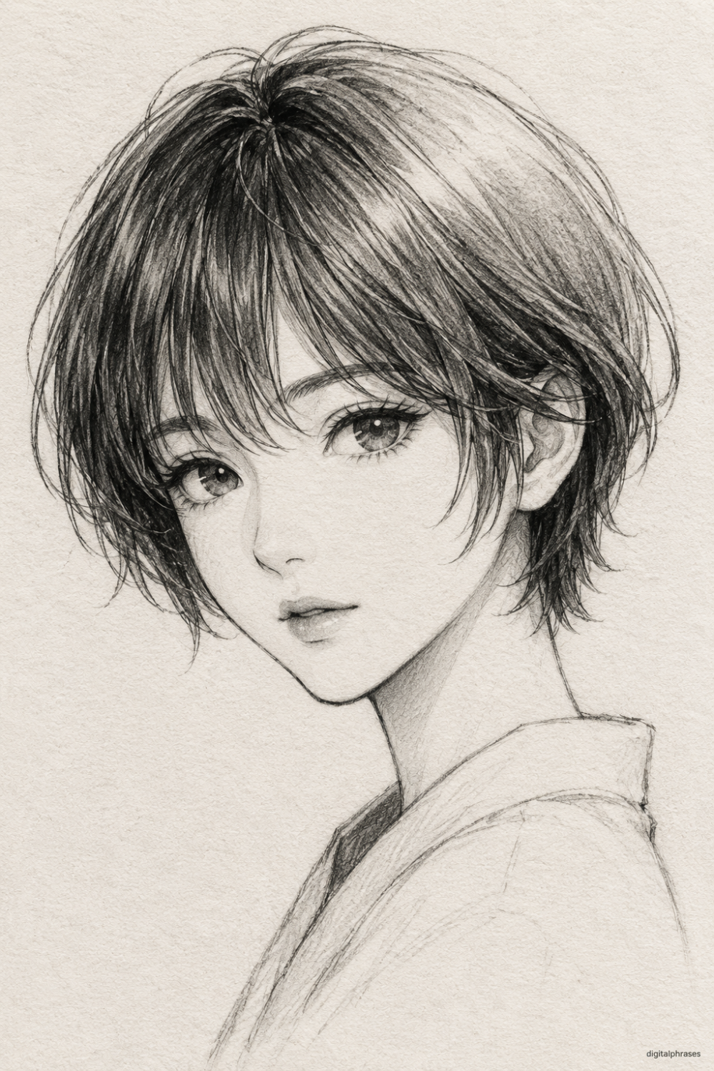 32 Short Hair Drawing Ideas (Male and Female)
