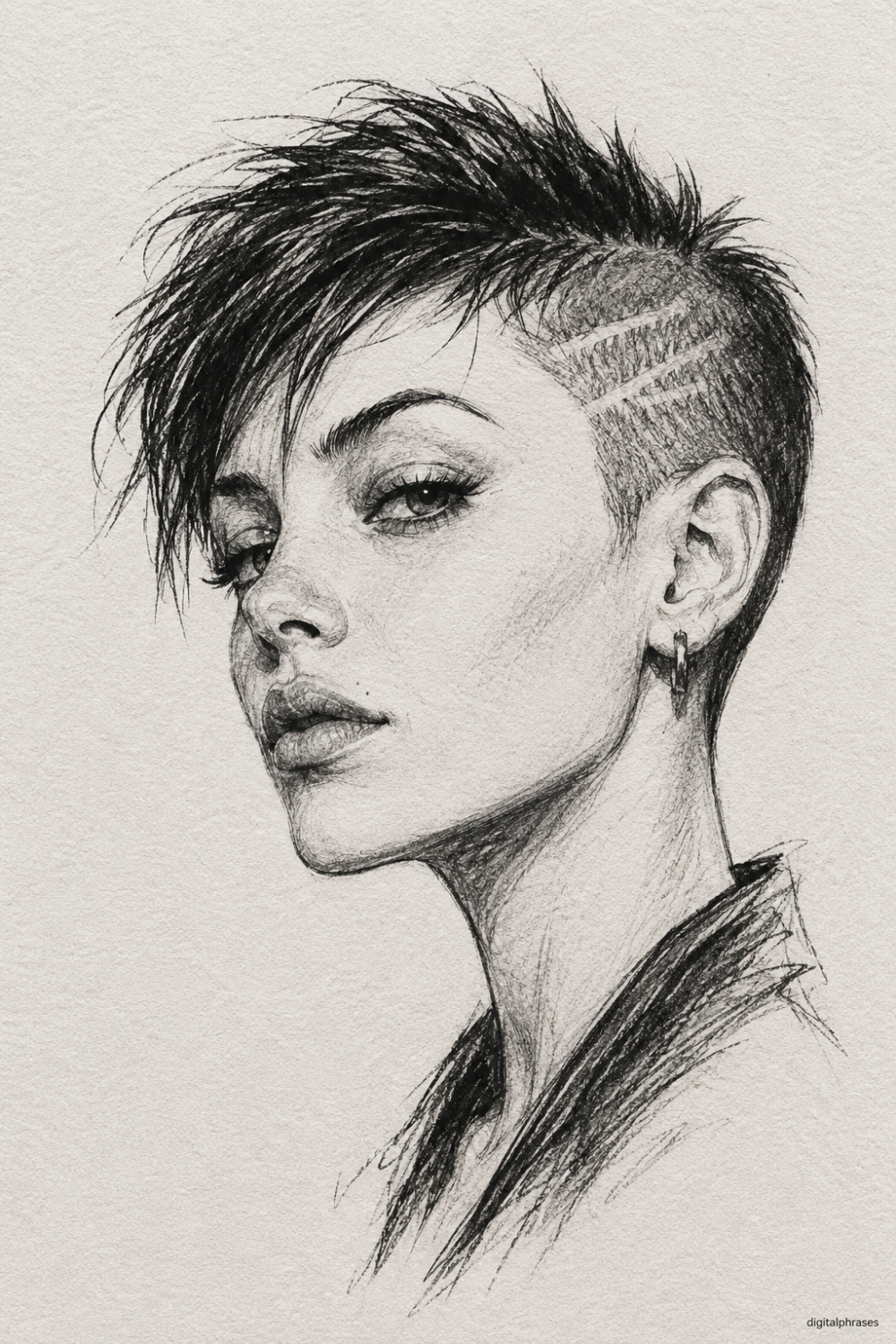 32 Short Hair Drawing Ideas (Male and Female)