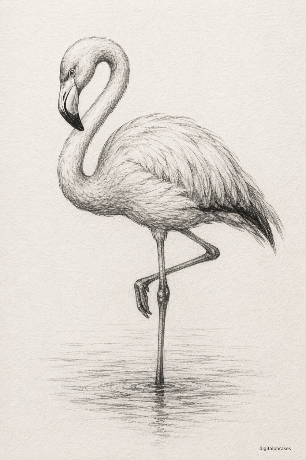 Flamingo Drawing Ideas