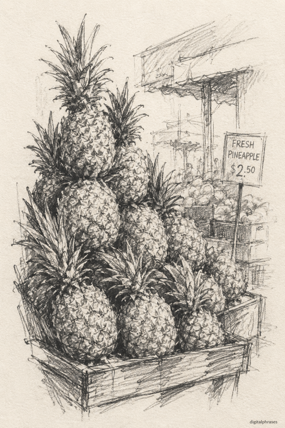 Pineapple Drawing Ideas