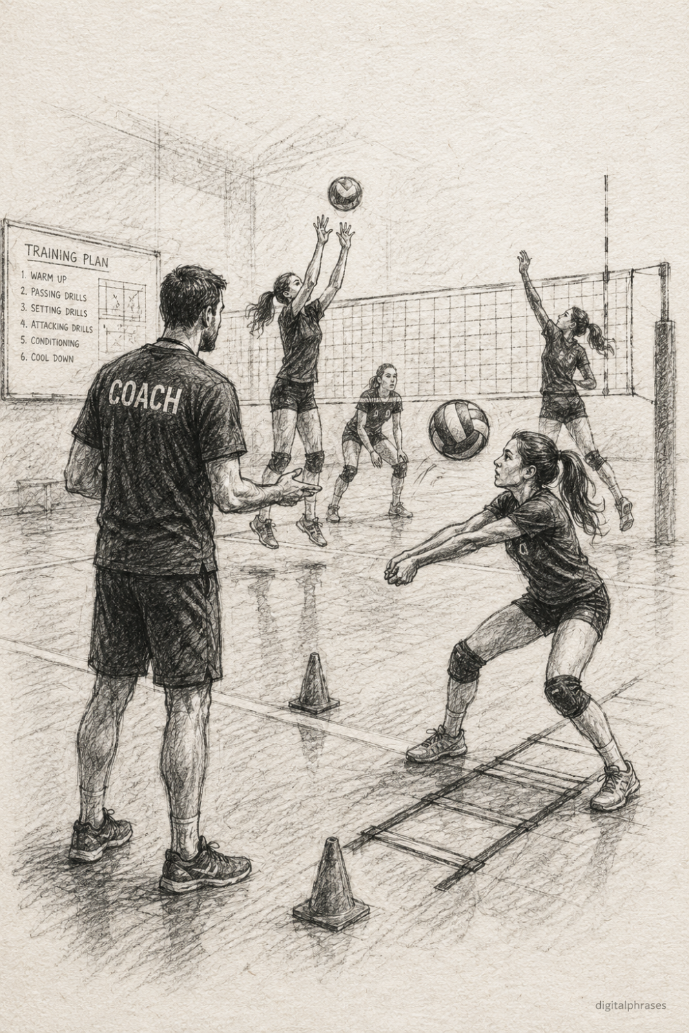 Volleyball Drawing Ideas Volleyball Drawing Ideas