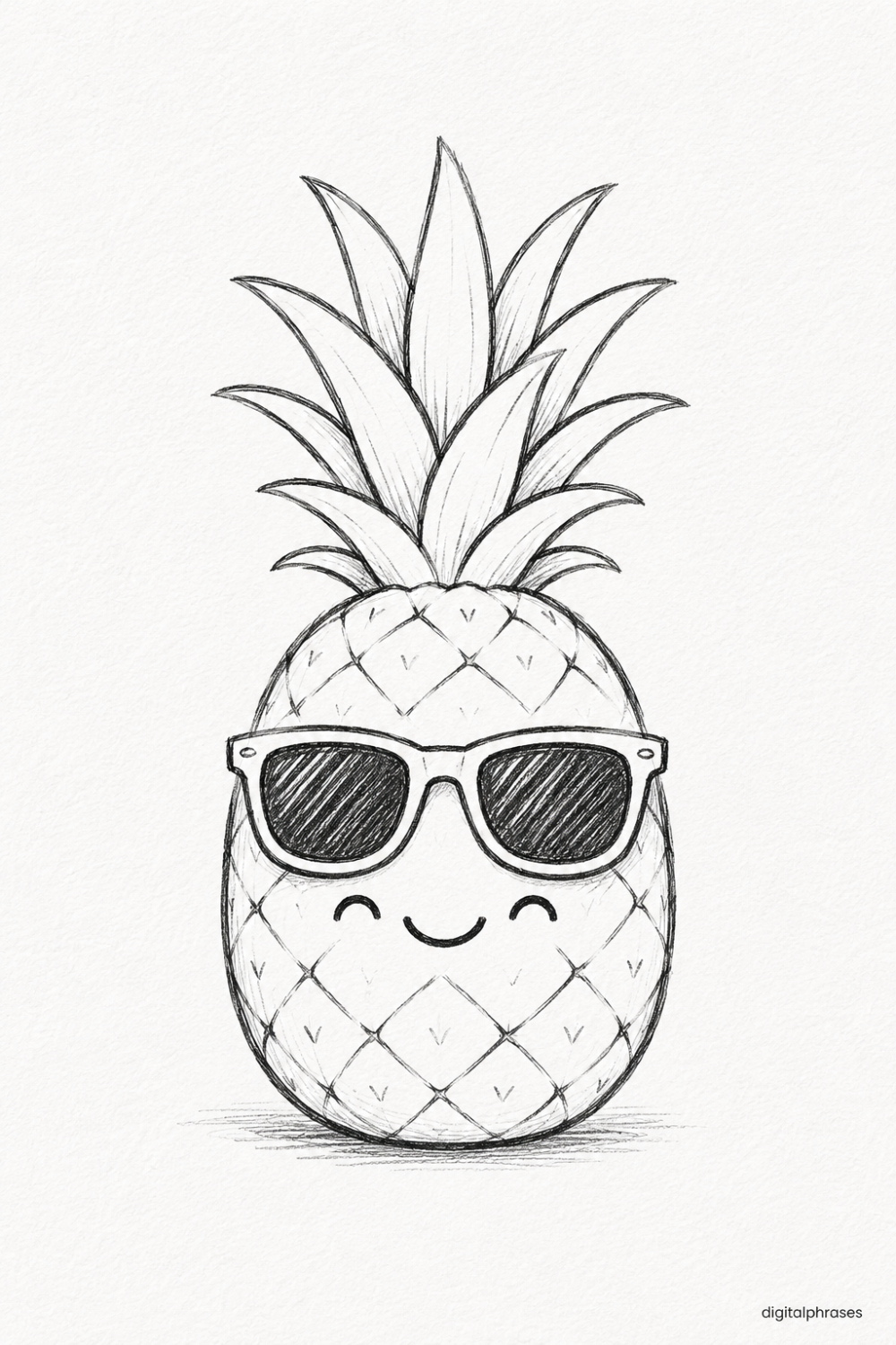 Pineapple Drawing Ideas