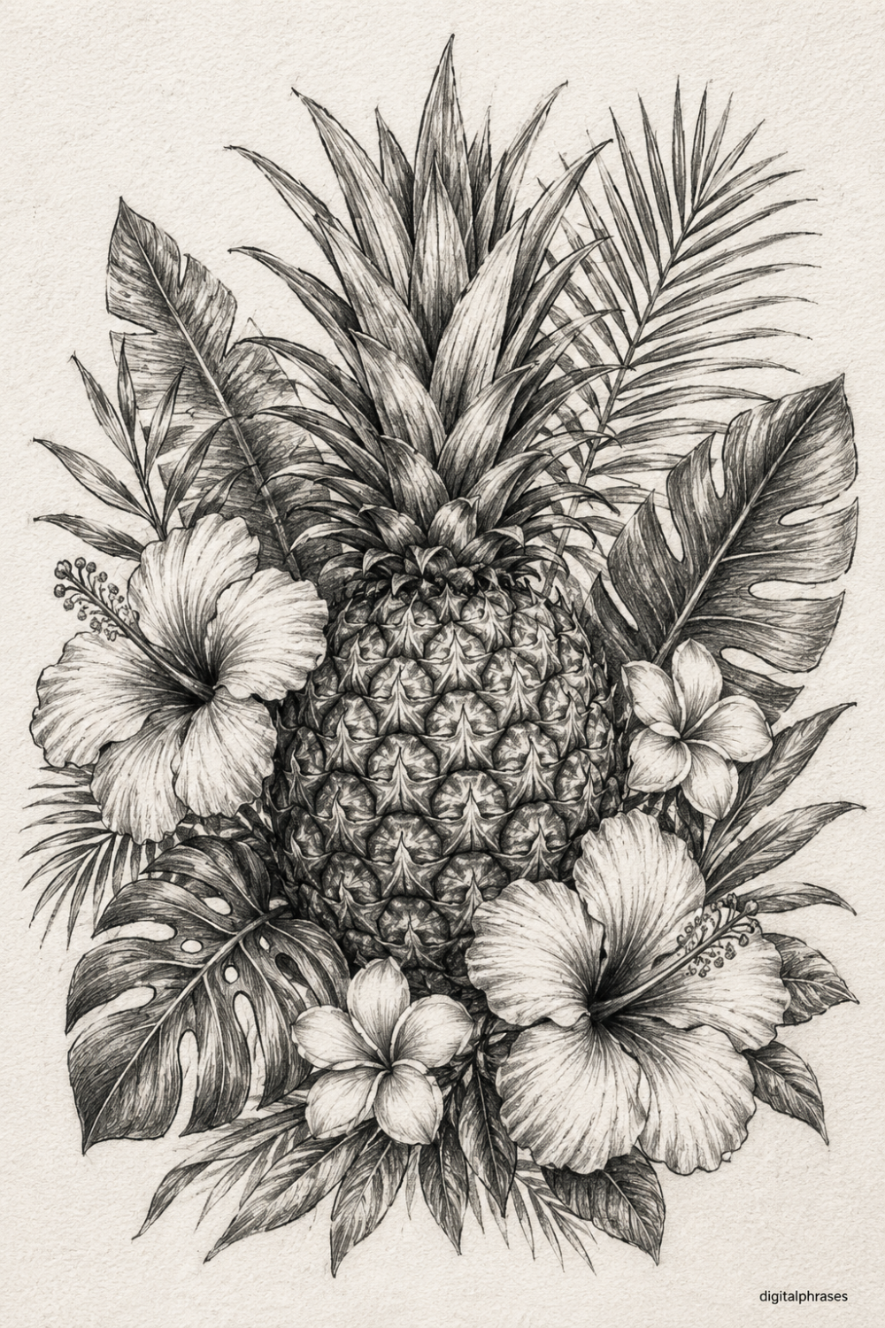 Pineapple Drawing Ideas