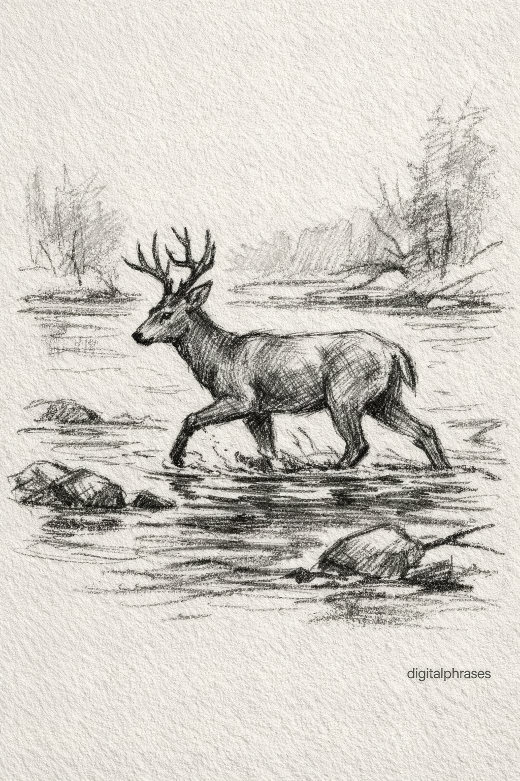 Deer Drawing Ideas Deer Drawing Ideas