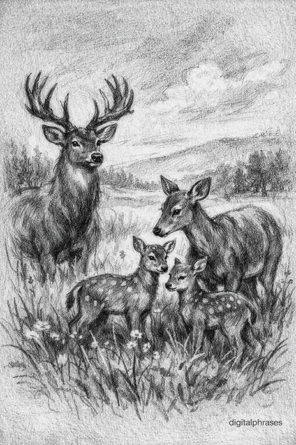 Deer Drawing Ideas Deer Drawing Ideas