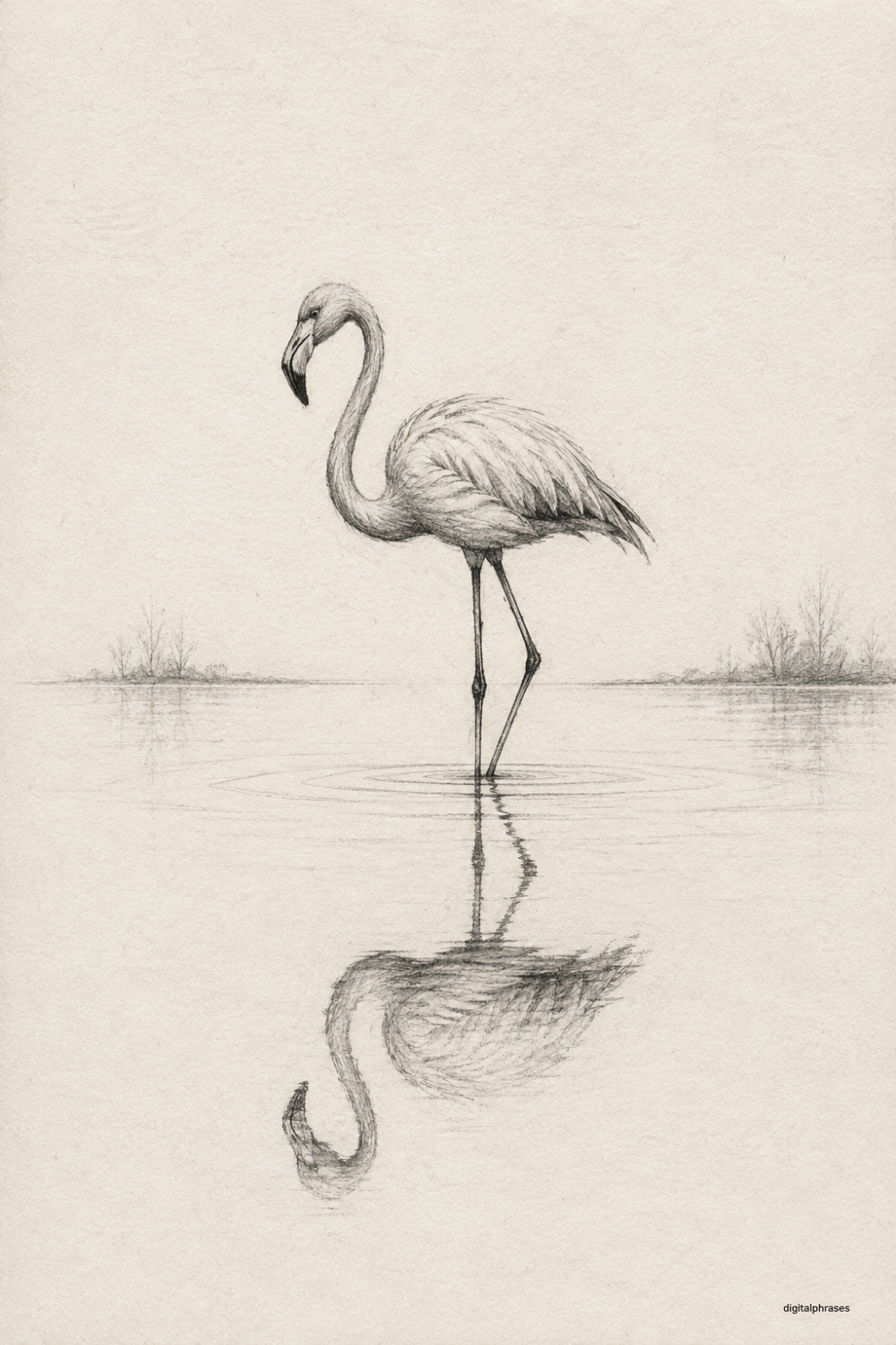 Flamingo Drawing Ideas