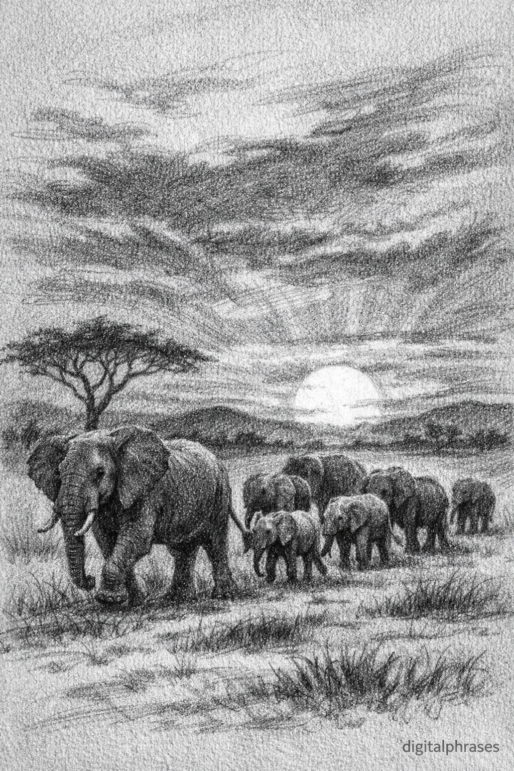Elephant Drawing Ideas