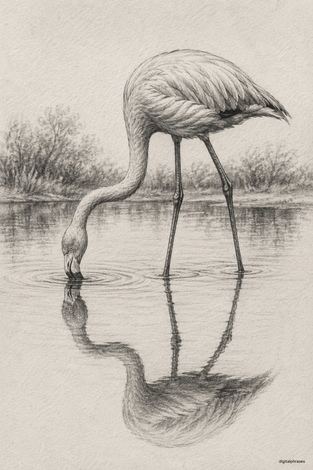 Flamingo Drawing Ideas