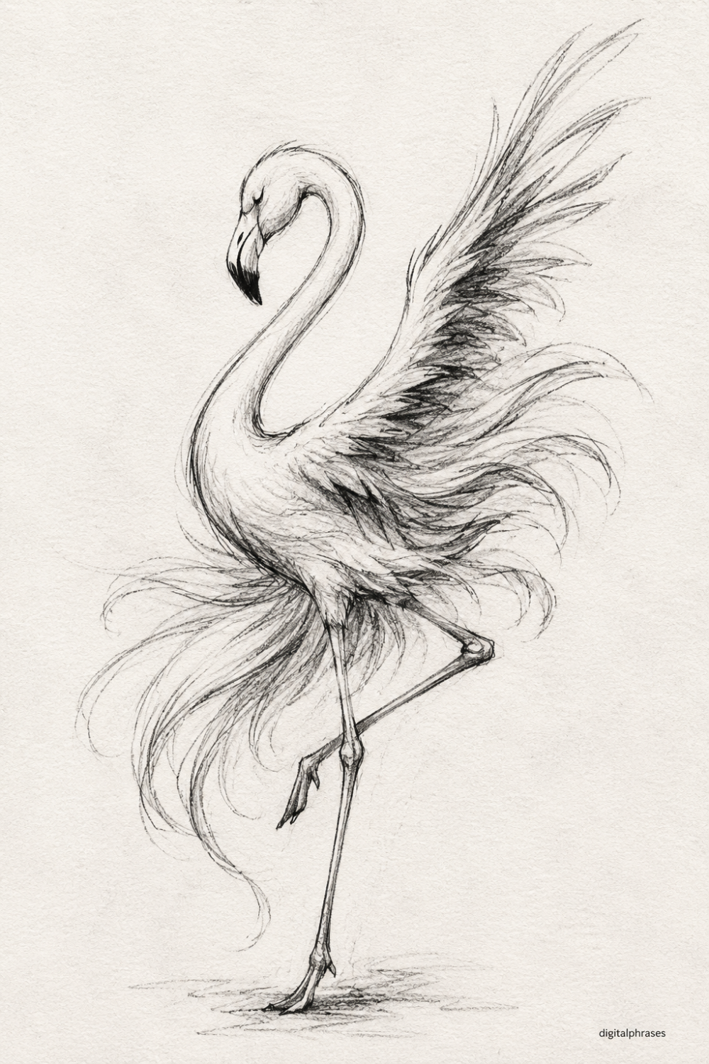 Flamingo Drawing Ideas