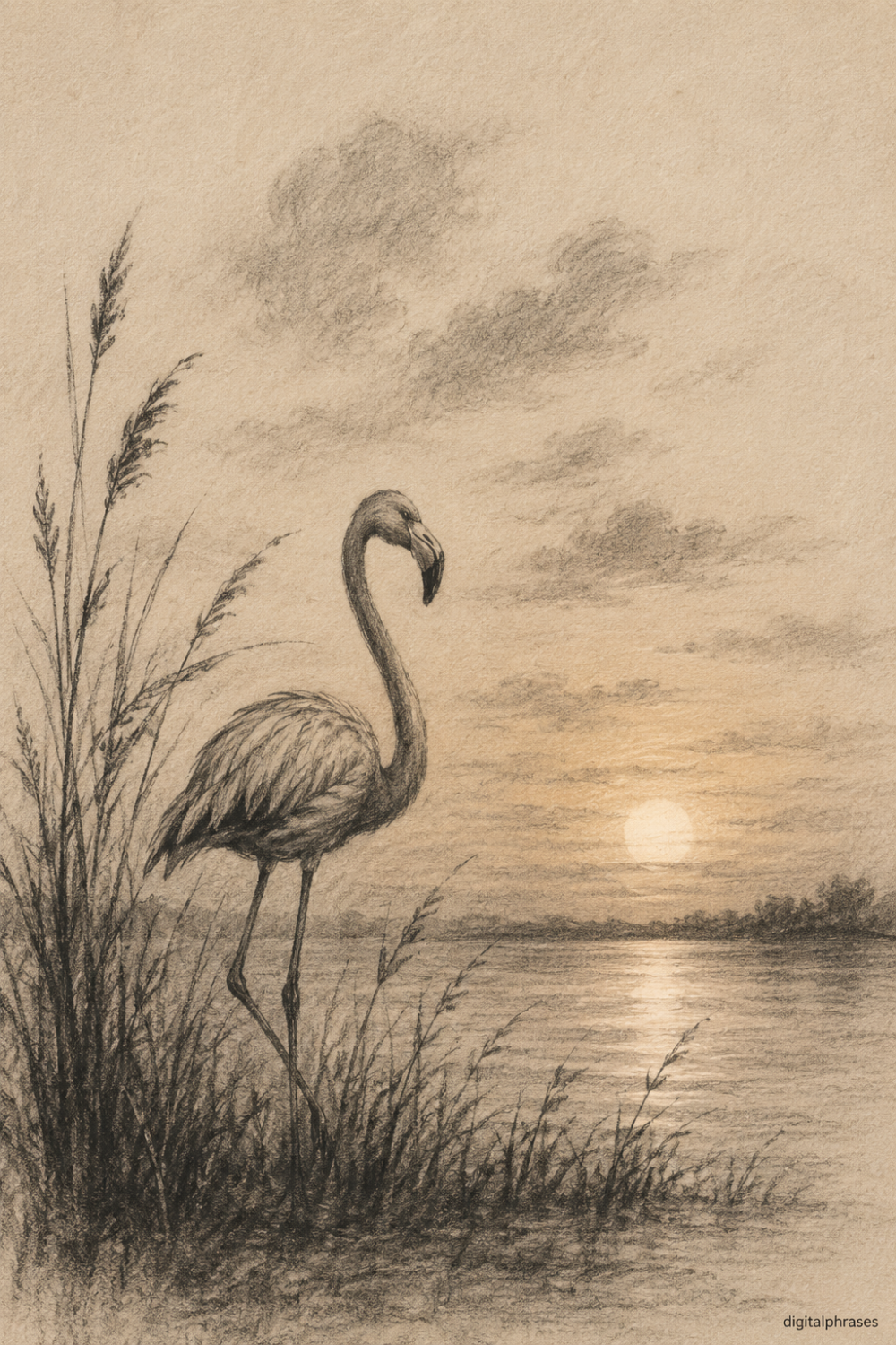 Flamingo Drawing Ideas