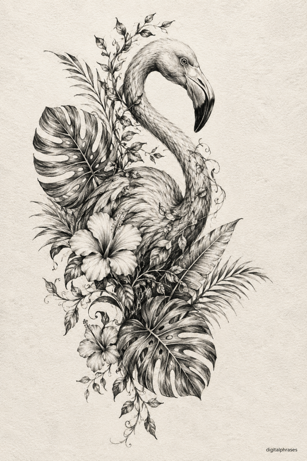 Flamingo Drawing Ideas