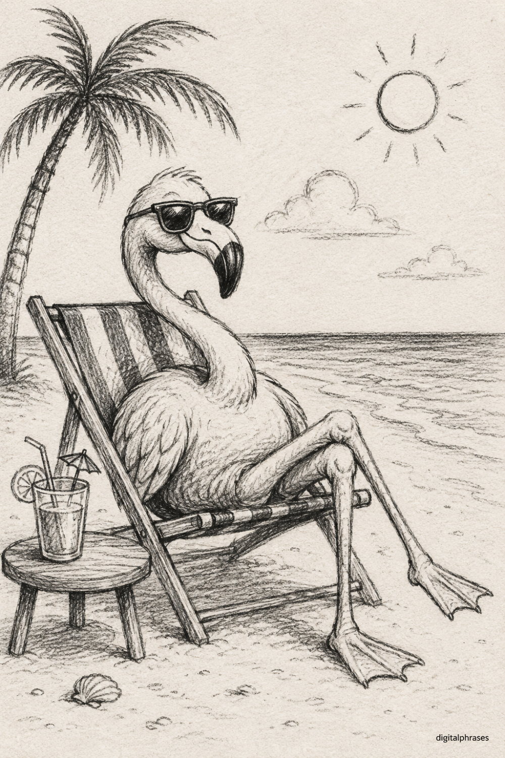 Flamingo Drawing Ideas