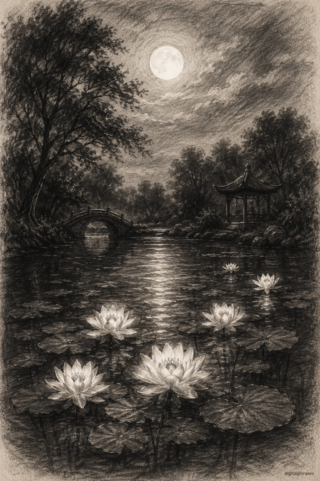 Water Lily Drawing Ideas Water Lily Drawing Ideas